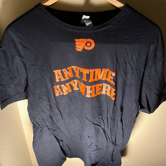 NHL Men’s Flyers Anytime Anywhere Tee Color Black Size Large - Picture 1 of 4